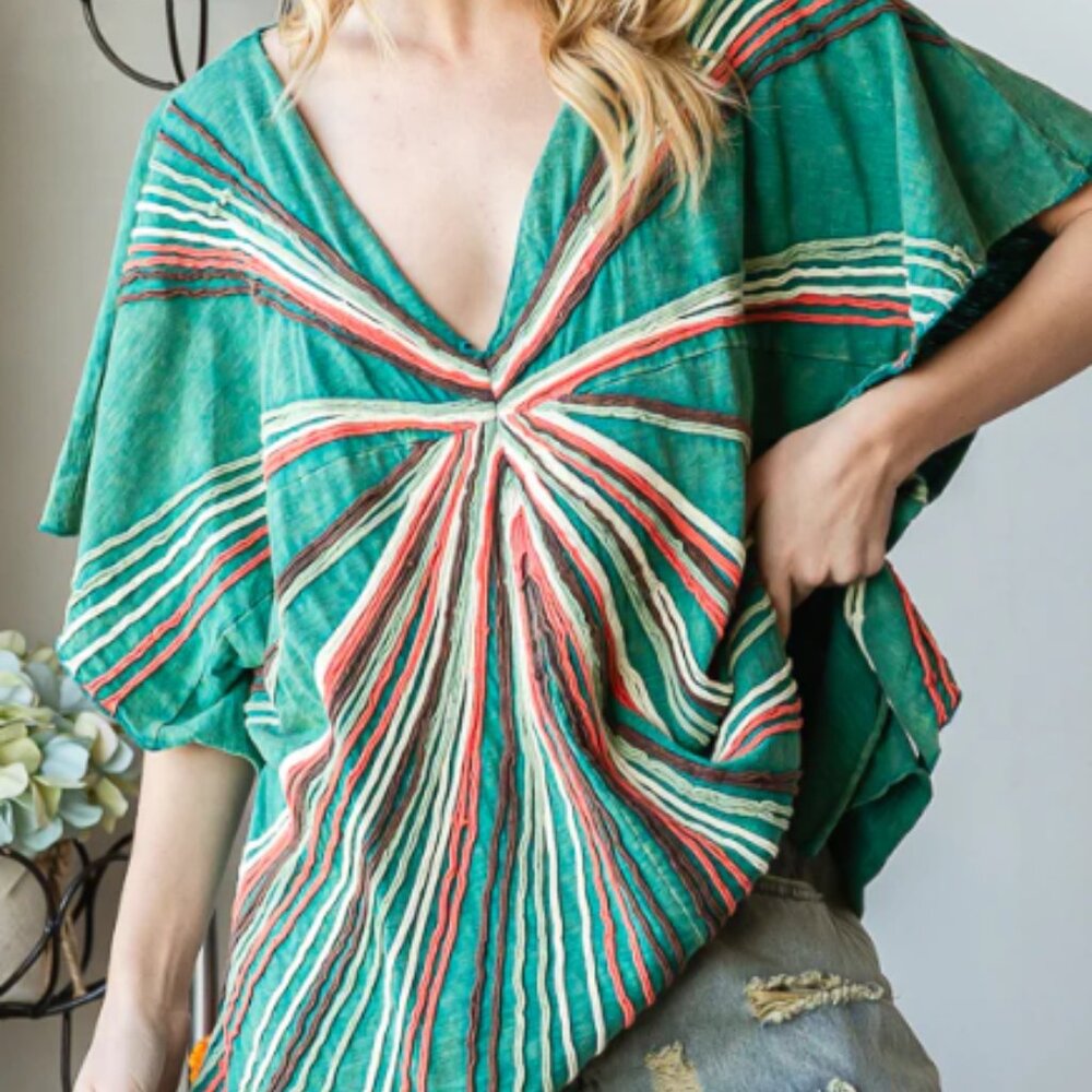 OH273 Oli & Hali WASHED OVERSIZED TEE - Picture 1 of 5